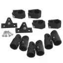 Bimini Top Fittings Hardware 3 Bow Set Nylon W/Screws 12 PCS  7/8 Inch