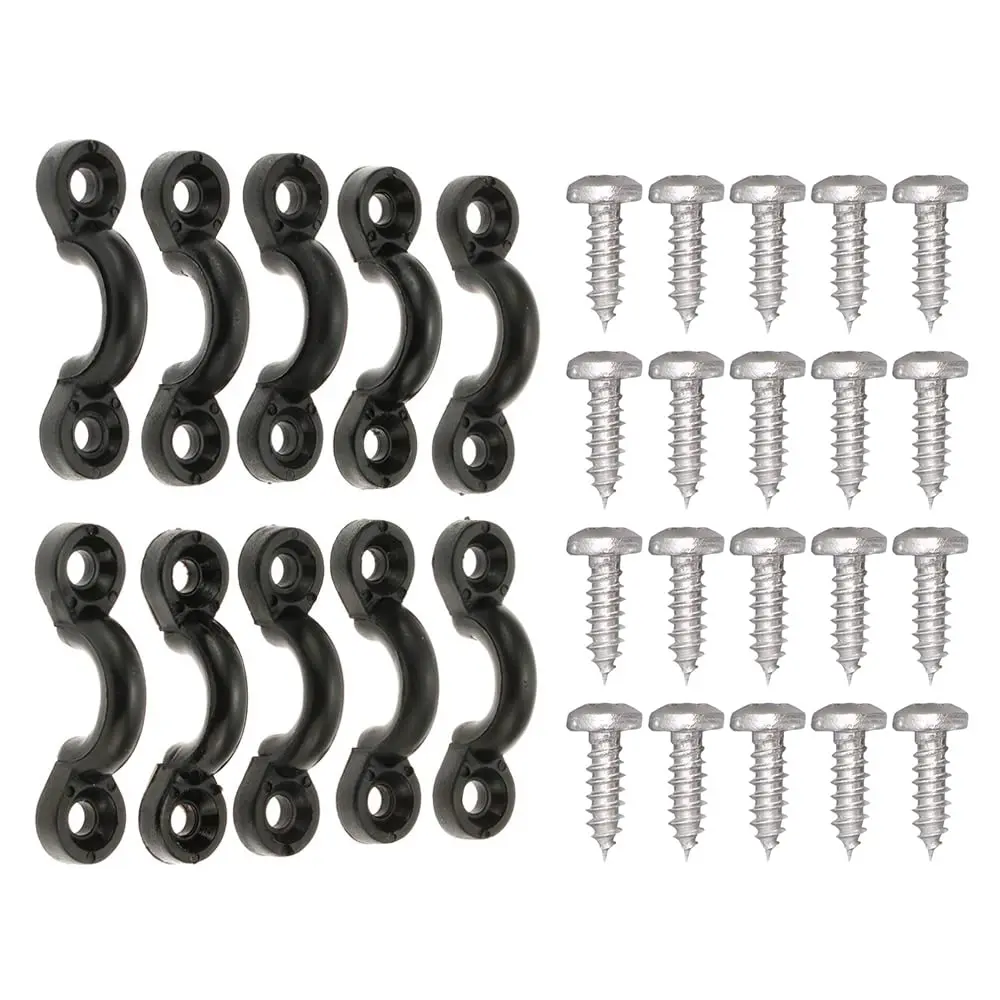 10 Pcs,USA Kayaks,Canoes or Boats Nylon Bungee Deck Loops Tie Down Pad Eye
