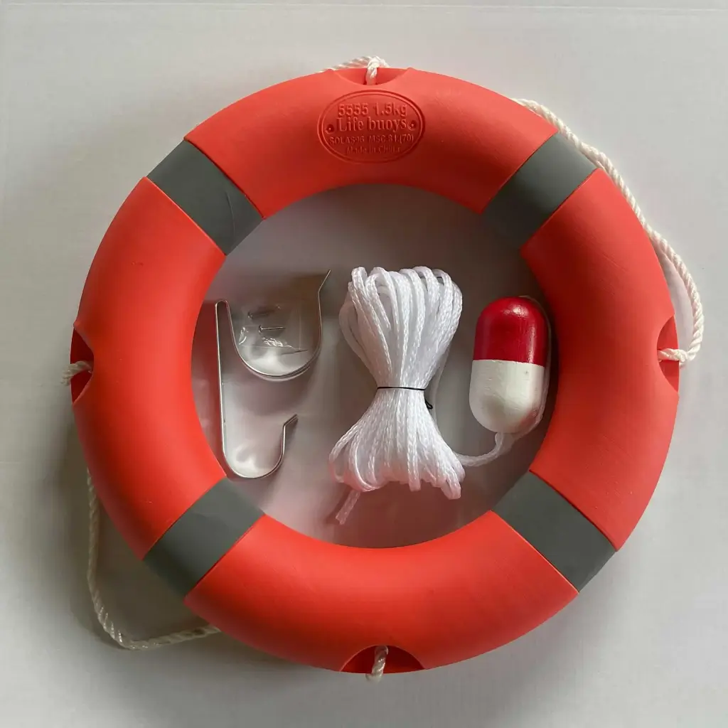 23/28 inch Boat Safety Throw Ring with Water Floating Lifesaving Rope Set, International Standard Outdoor Professional Throwing Rings Rope Rescue Lifeguard Lifesaving