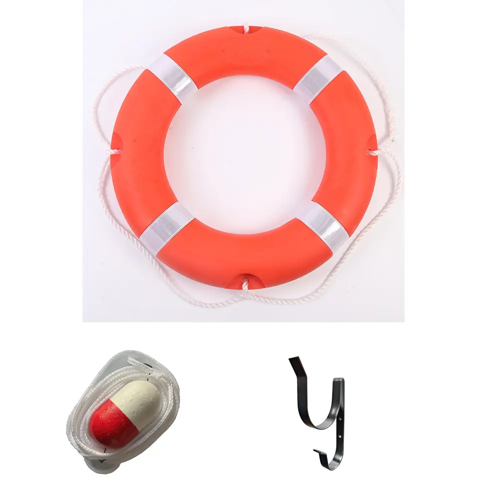 23/28 inchBoat Safety Throw Ring with Water Floating Lifesaving Rope Set, International Standard Outdoor Professional Throwing Rings Rope Rescue Lifeguard Lifesaving