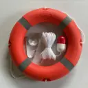 23/28 inch Boat Safety Throw Ring with Water Floating Lifesaving Rope Set, International Standard Outdoor Professional Throwing Rings Rope Rescue Lifeguard Lifesaving