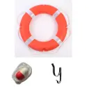 23/28 inchBoat Safety Throw Ring with Water Floating Lifesaving Rope Set, International Standard Outdoor Professional Throwing Rings Rope Rescue Lifeguard Lifesaving
